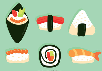 Japanese Food Collection Vectors - Kostenloses vector #444341