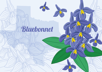 Texas Bluebonnet Flower - бесплатный vector #444371