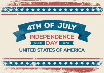 Grunge Fourth of July Illustration - vector gratuit #444421 