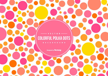 Cute Colorful Polka Dot Backgound - vector #444431 gratis