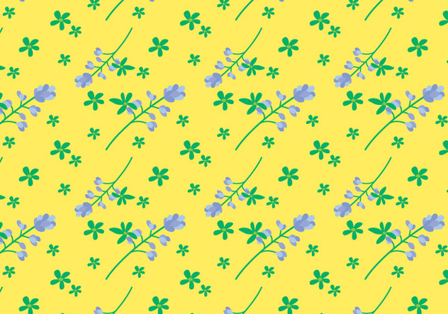 Bluebonnet Flower Pattern - Free vector #444641