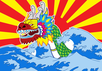 Chinese Dragon Boat Festival Vector - vector gratuit #444651 