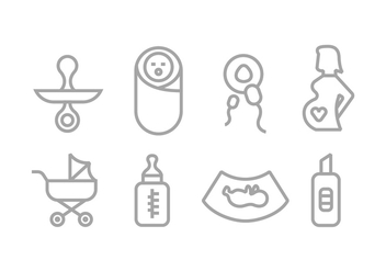 Maternity Vector Icons - Free vector #444741