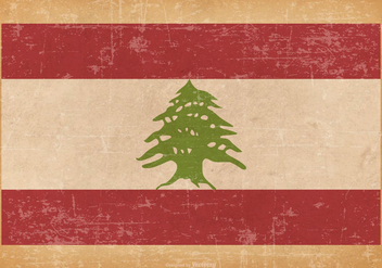 Old Grunge Flag of Lebanon - Kostenloses vector #444961
