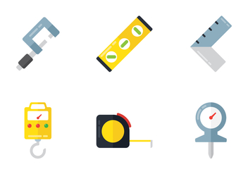Flat Micrometer Icon - Free vector #445051
