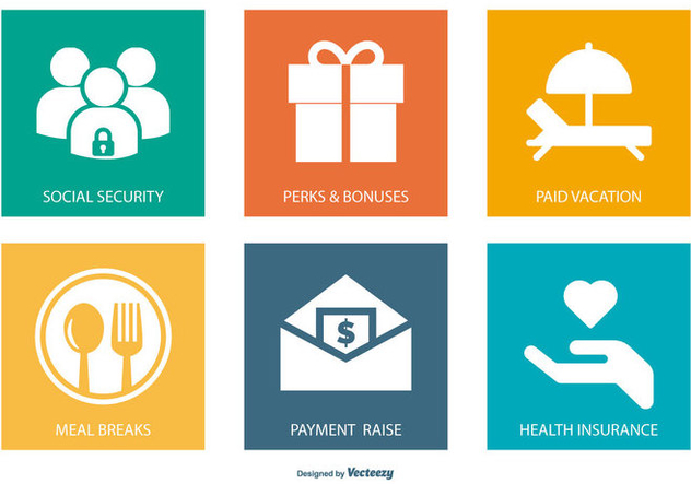 Employment Benefits Icon Collection - Free vector #445211