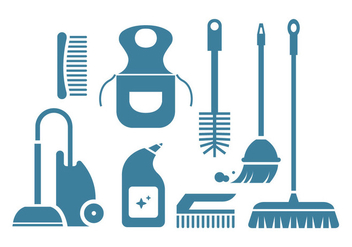 Cleaning tool vector icons - vector gratuit #445431 