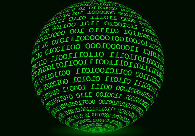 Glowing Sphere Matrix Background Vector - vector gratuit #445541 