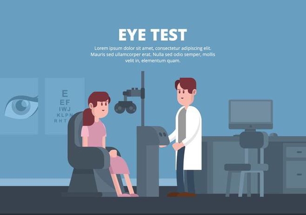 Eye Test Illustration - Free vector #445871