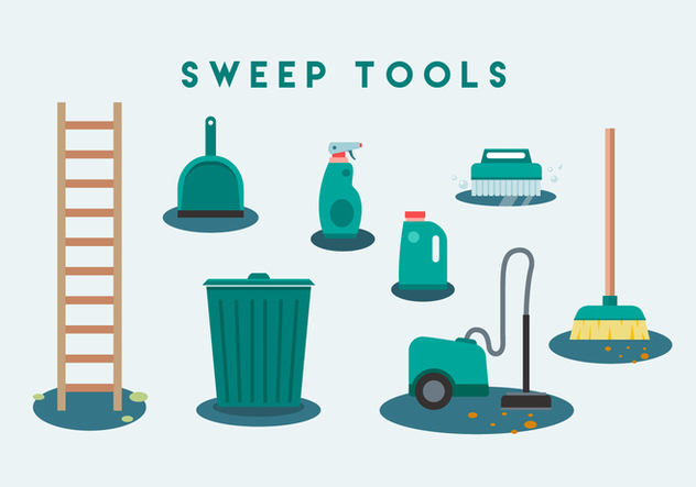 Free Sweep Tools Vector Icon - Free vector #445891