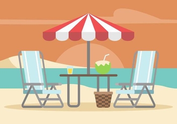 Lawn Chair Illustration - Free vector #446041