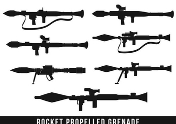 Rpg Missile Silhouette - vector gratuit #446321 