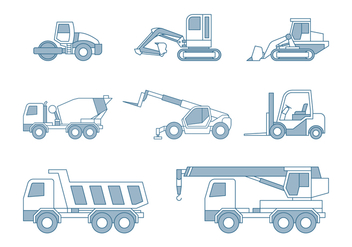 Construction Cars - Free vector #446391