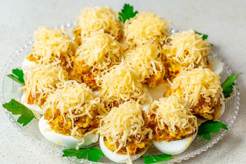 Stuffed eggs with cheese - Free image #457611