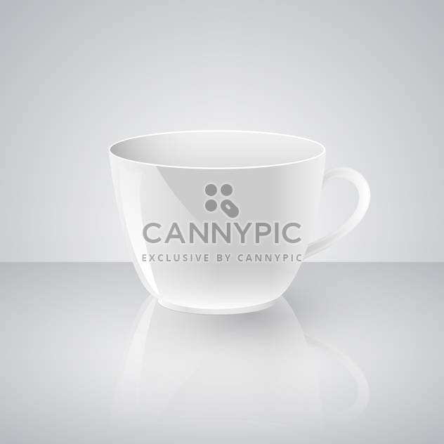 Vector illustration of empty coffee cup on white background - Free vector #125941