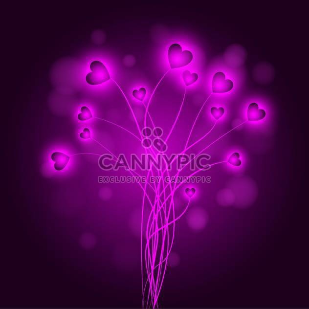 Vector abstract background with purple hearts - Kostenloses vector #125961