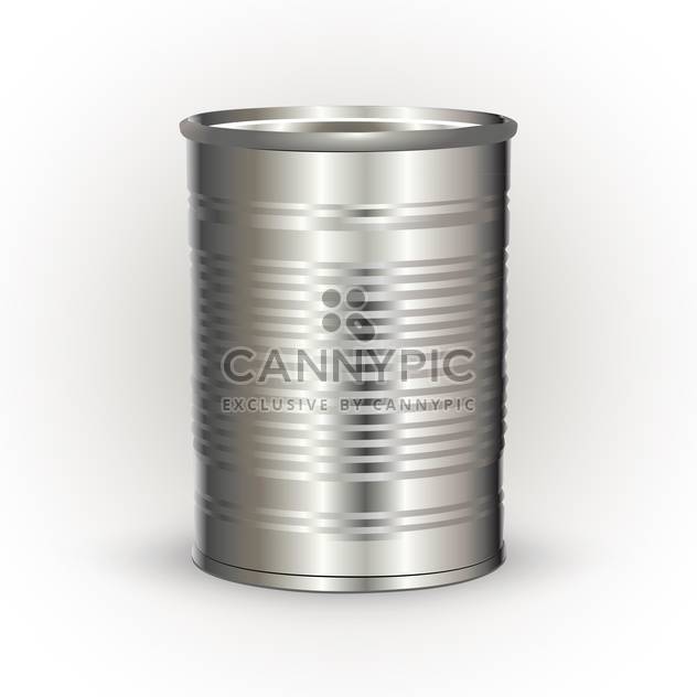 Vector illustration of metal tin can on white background - бесплатный vector #126401