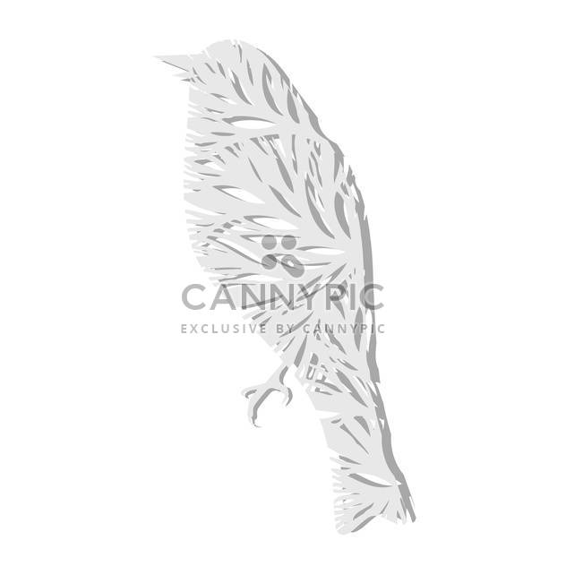 Vector illustration of beautiful paper bird on white background - бесплатный vector #126451