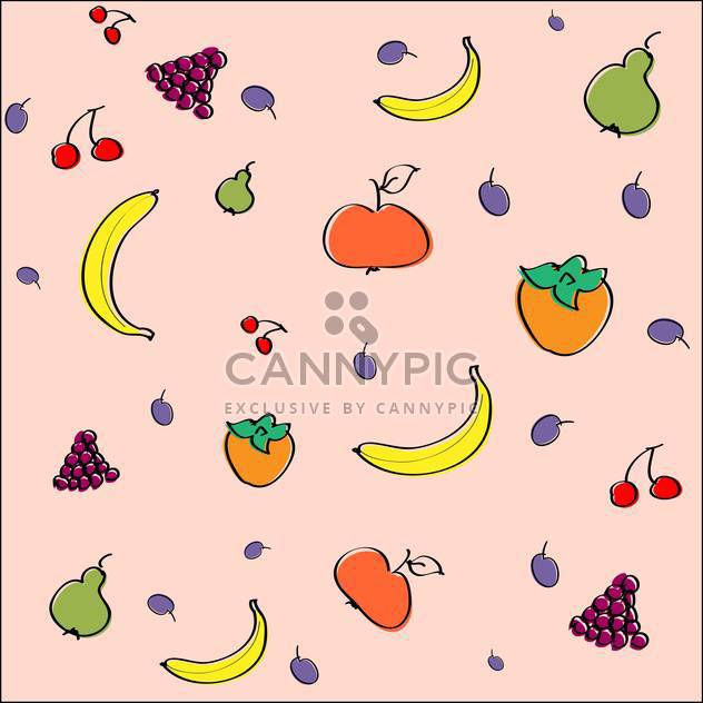 Vector pink background with juicy fruits - Kostenloses vector #126641