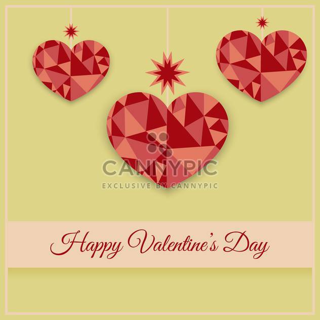 Vector greeting card with hearts for Valentine's day - Free vector #126841