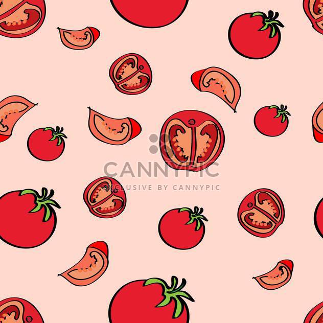 Vector colorful background with red ripe tomatoes - Free vector #126871