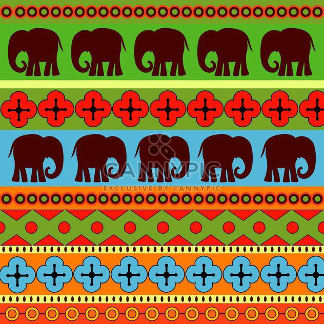 Vector background with colorful wild elephants - Kostenloses vector #127021
