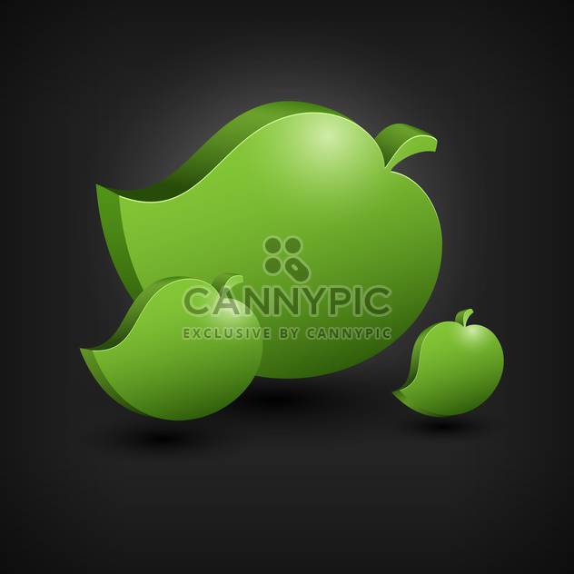 Vector abstract green leaves on black background - vector gratuit #127161 