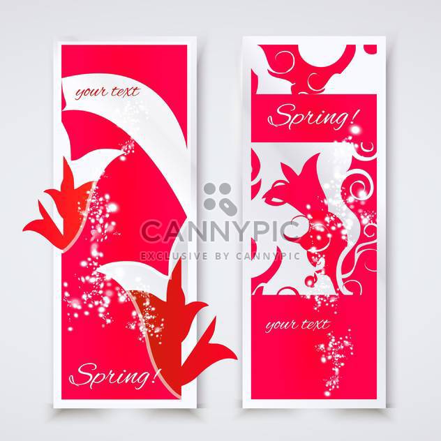 Vector illustration of abstract spring art banners - vector gratuit #127251 