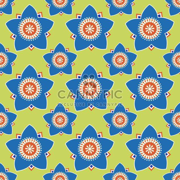 Seamless colorful flower pattern art background - vector #127321 gratis