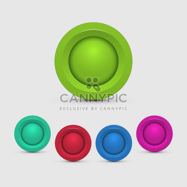 vector set of colorful buttons on white background - Kostenloses vector #127691