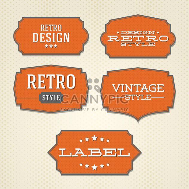 Vector collection of vintage and retro labels - Kostenloses vector #128041
