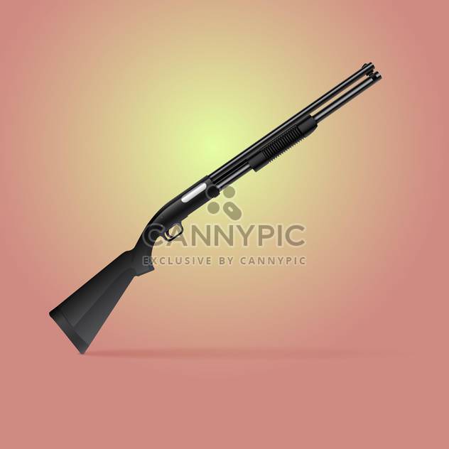 Vector illustration of shotgun for hunting - vector gratuit #128131 