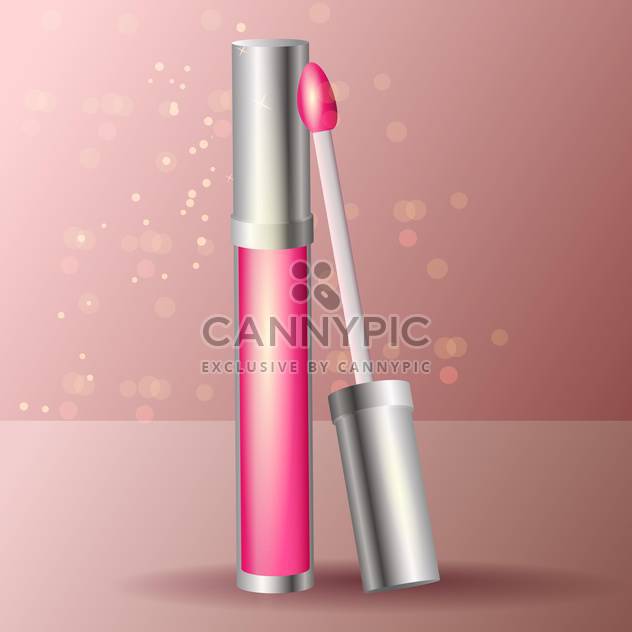 Vector pink lipstick icon - vector gratuit #128141 