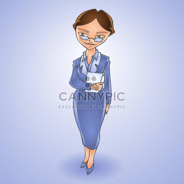 Vector illustration of cartoon business woman - бесплатный vector #128471