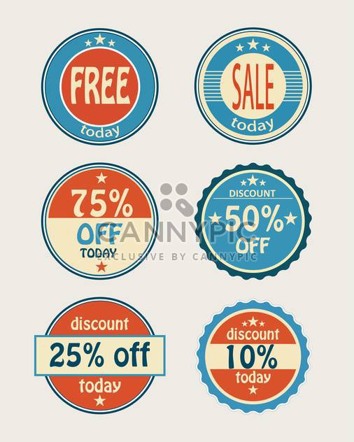 set of vector shopping sale labels - vector gratuit #129171 
