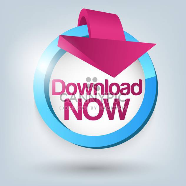 Vector illustration of Download now button - Free vector #129371