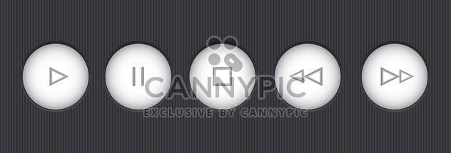 web media player buttons set - Kostenloses vector #130321