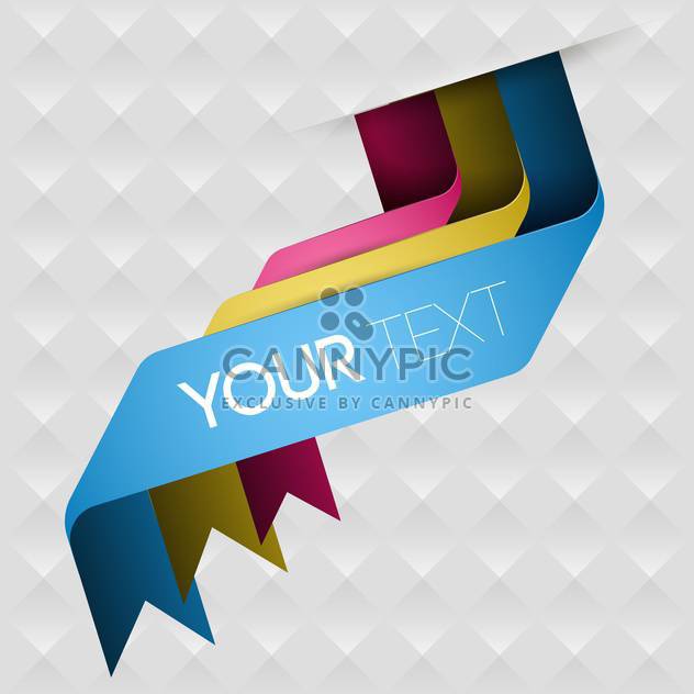 vector background with colored ribbons - vector #130581 gratis