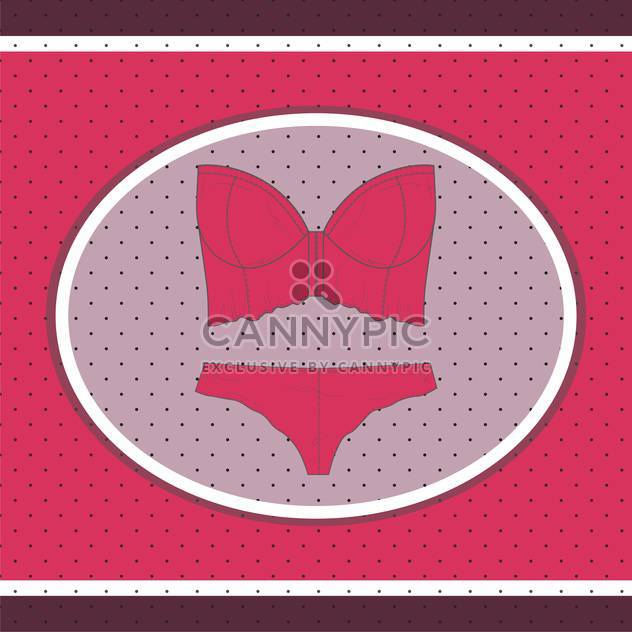 female pink color lingerie card - vector #130711 gratis