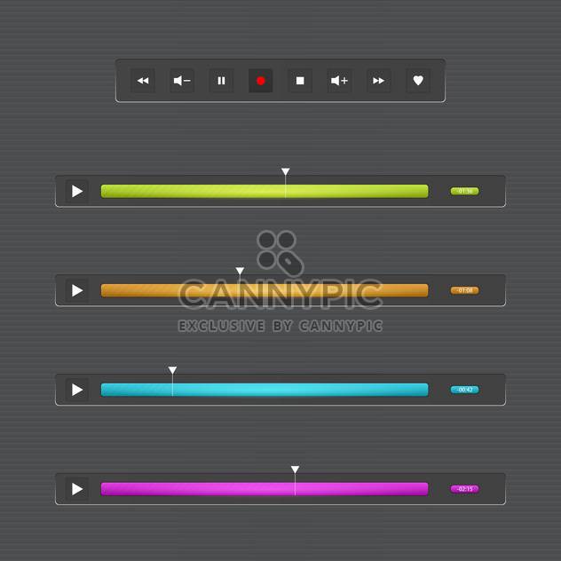Vector illustration of audio or video bar for web - Kostenloses vector #131021