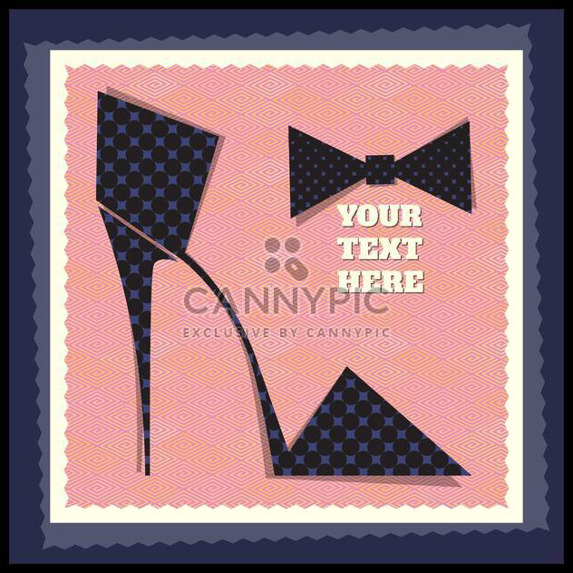 Postcard from the retro-style shoe vector illustration - vector #131271 gratis