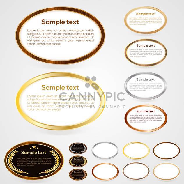 Set of oval-shaped web buttons vector illustration - Free vector #131281
