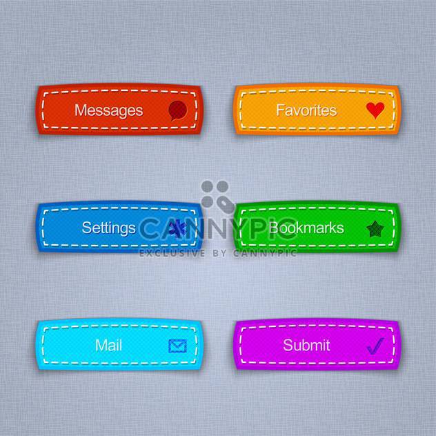 Vector set of colored web buttons - Kostenloses vector #131701