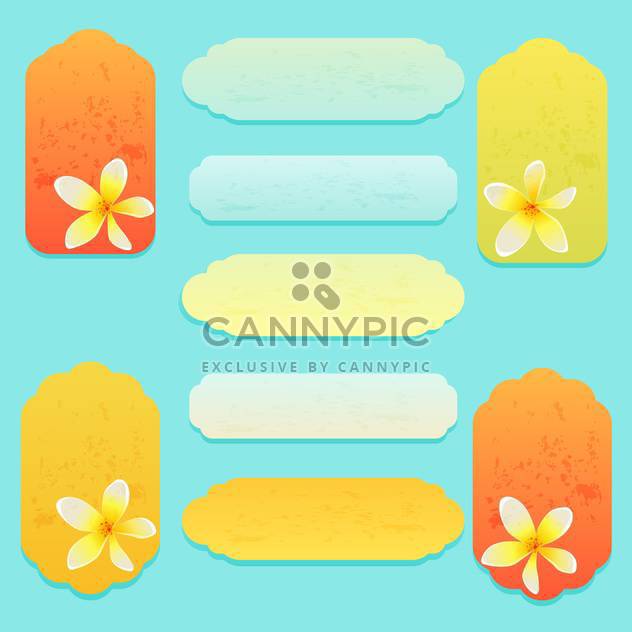 Set of greeting cards with flowers vector - vector #131761 gratis