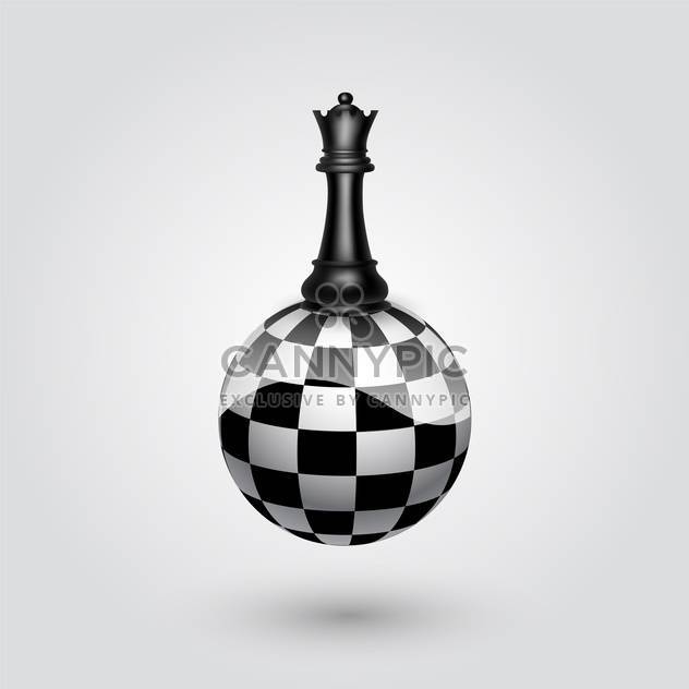 Chess black queen, vector illustration - Kostenloses vector #132221