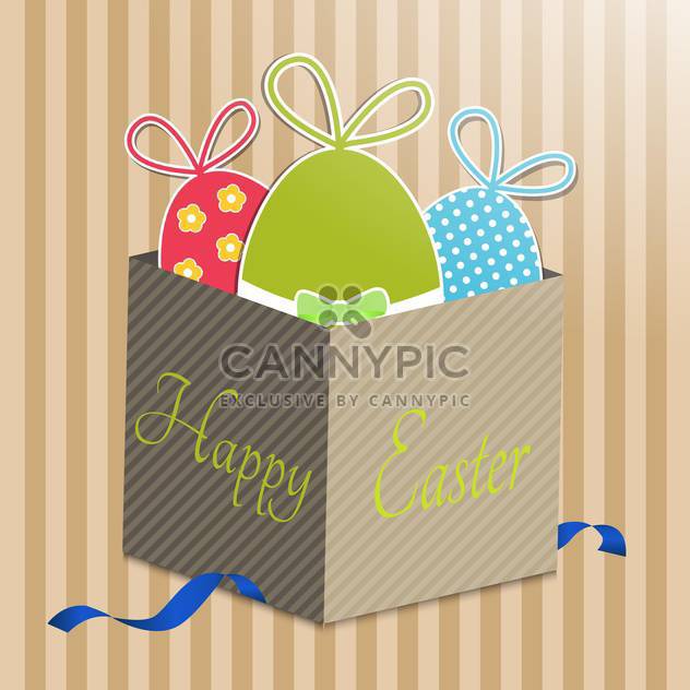 Vector illustration with Easter eggs in the gift box - бесплатный vector #132251