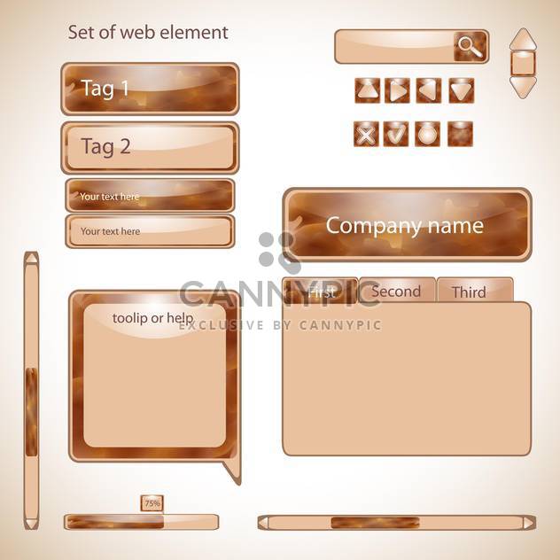 Vector set of web elements,vector illustration - Kostenloses vector #132291