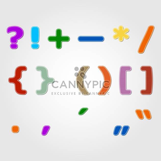 colorful punctuation marks,vector illustration - Kostenloses vector #132361