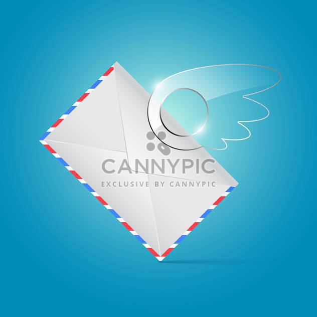 envelope with glossy wing background - vector gratuit #132581 