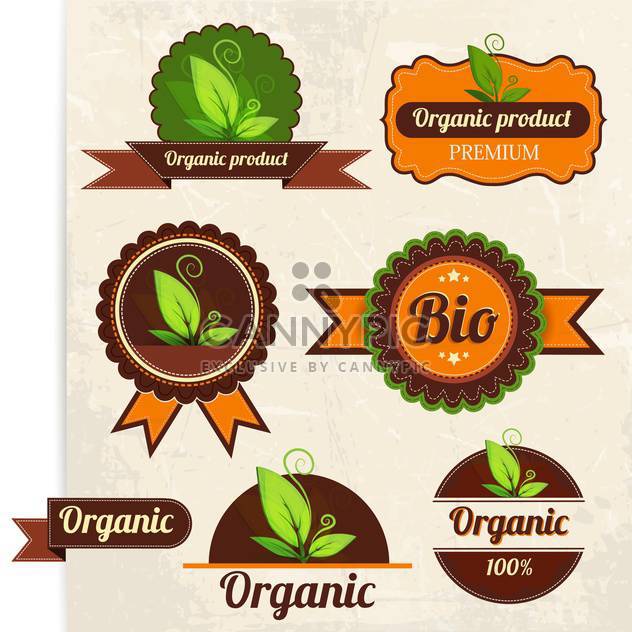 eco and bio labels collection design - Free vector #132591